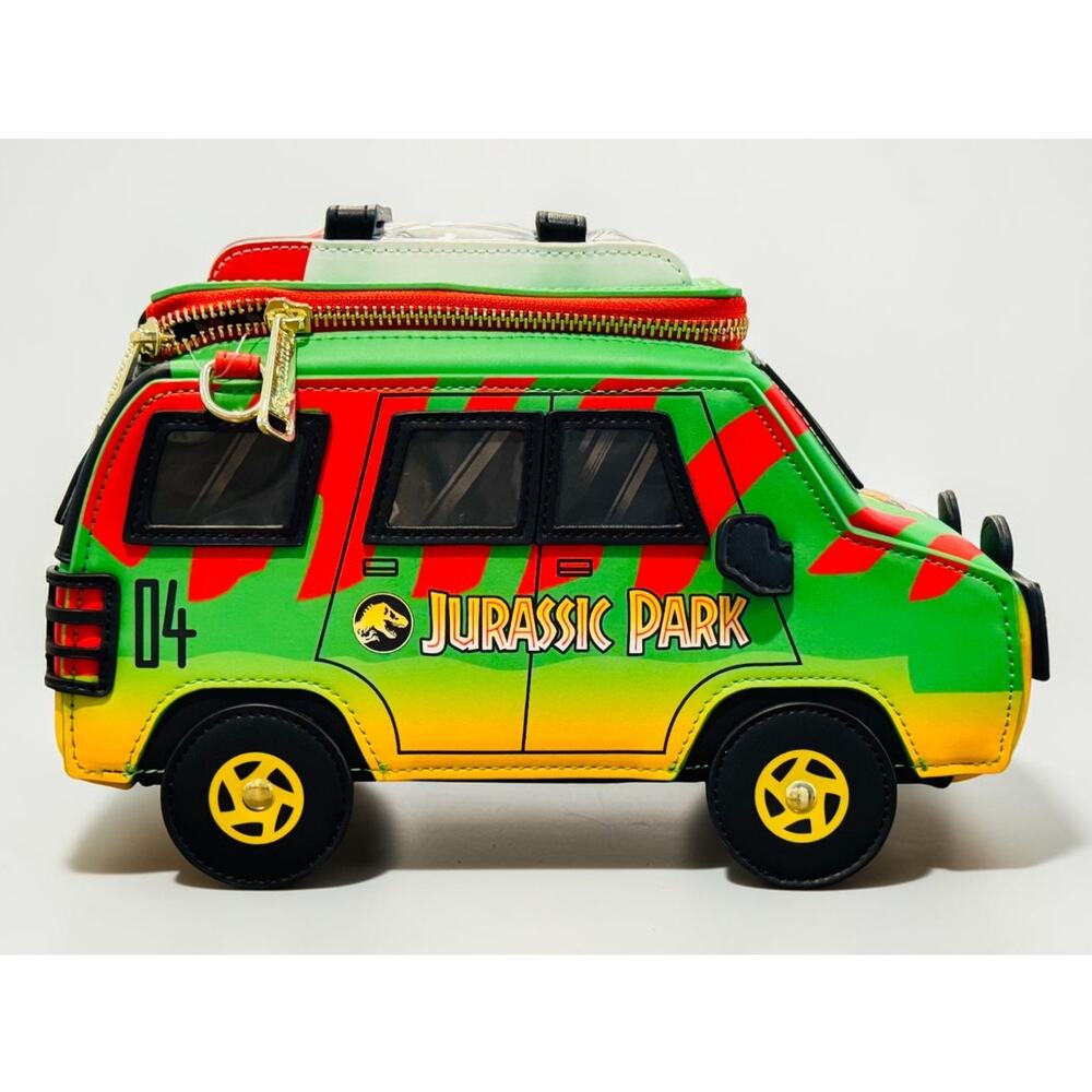 Loungefly Universal Jurassic Park Safari Tour Vehicle Light Up Figural Crossbody - Picture 6 of 8